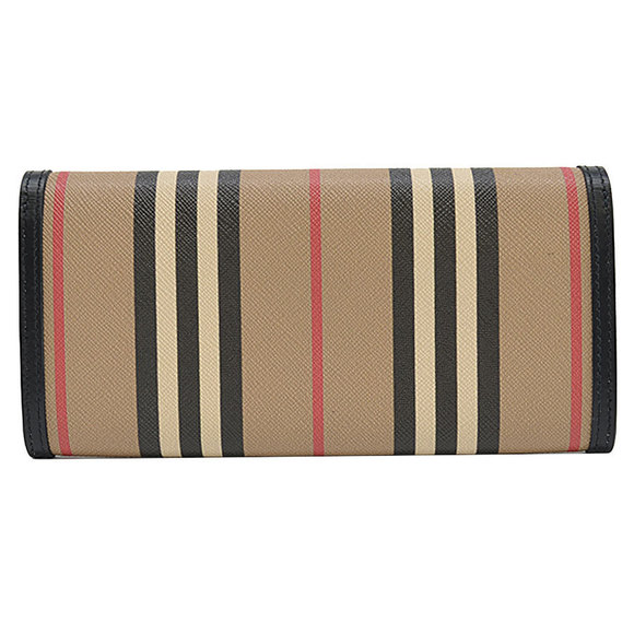 Burberry Bifold Long Wallet Leather Brown Beige Black Red - Picture 2 of 10